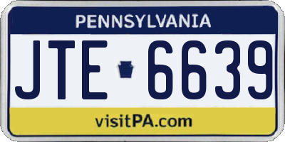 PA license plate JTE6639