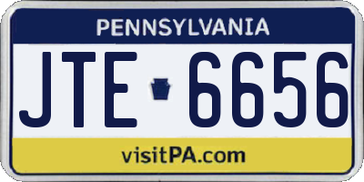 PA license plate JTE6656