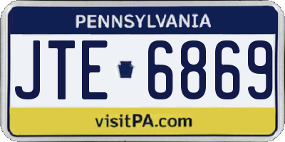 PA license plate JTE6869