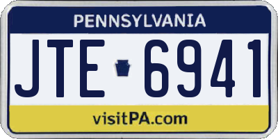 PA license plate JTE6941