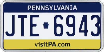 PA license plate JTE6943