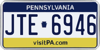 PA license plate JTE6946