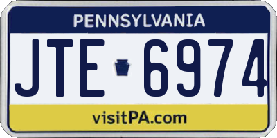PA license plate JTE6974