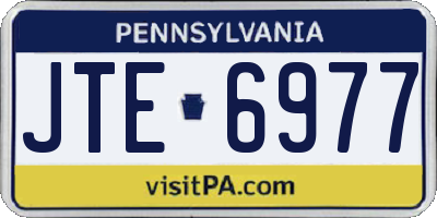 PA license plate JTE6977