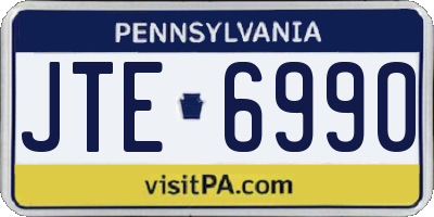 PA license plate JTE6990