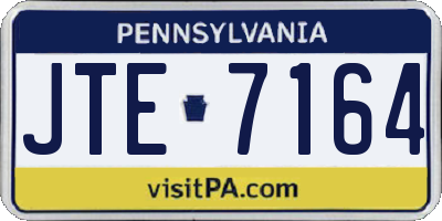 PA license plate JTE7164