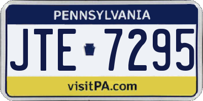 PA license plate JTE7295