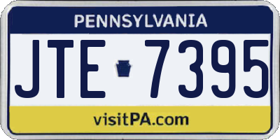 PA license plate JTE7395