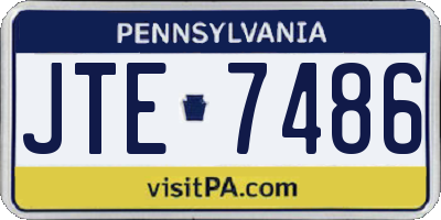 PA license plate JTE7486