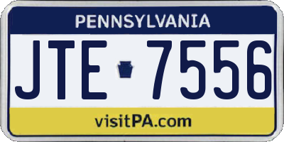 PA license plate JTE7556
