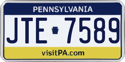 PA license plate JTE7589