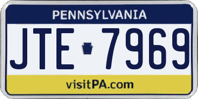 PA license plate JTE7969