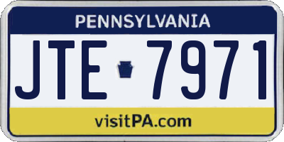 PA license plate JTE7971