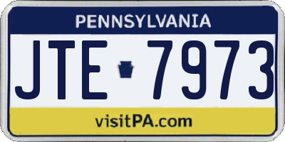PA license plate JTE7973
