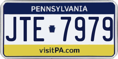 PA license plate JTE7979
