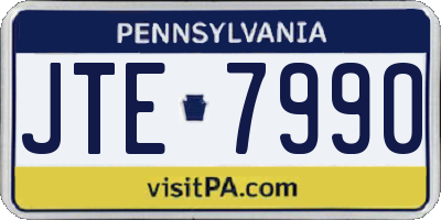 PA license plate JTE7990