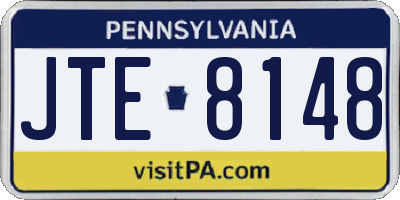 PA license plate JTE8148