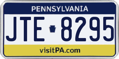 PA license plate JTE8295