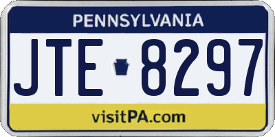 PA license plate JTE8297