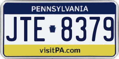 PA license plate JTE8379