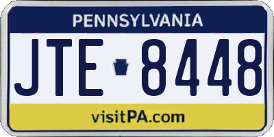 PA license plate JTE8448