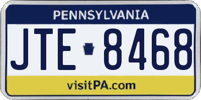 PA license plate JTE8468