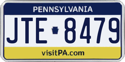 PA license plate JTE8479
