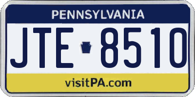 PA license plate JTE8510