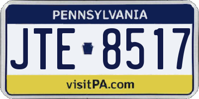 PA license plate JTE8517