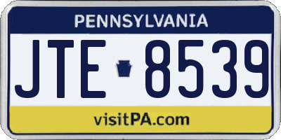 PA license plate JTE8539