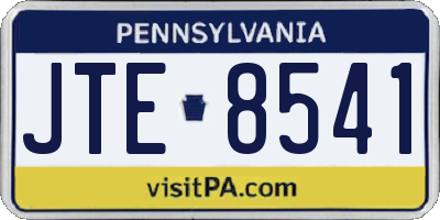 PA license plate JTE8541