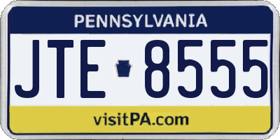 PA license plate JTE8555