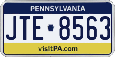 PA license plate JTE8563
