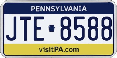 PA license plate JTE8588