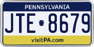 PA license plate JTE8679