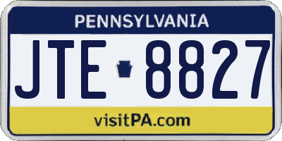 PA license plate JTE8827