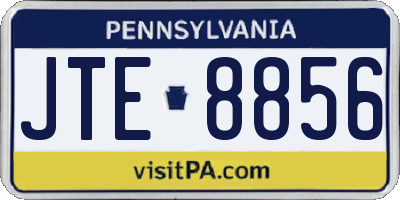 PA license plate JTE8856