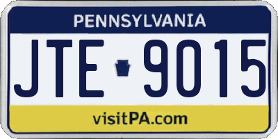 PA license plate JTE9015