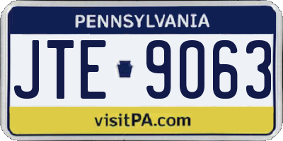 PA license plate JTE9063