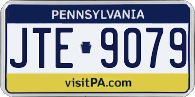 PA license plate JTE9079