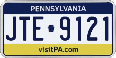 PA license plate JTE9121