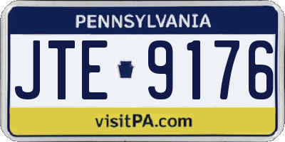 PA license plate JTE9176