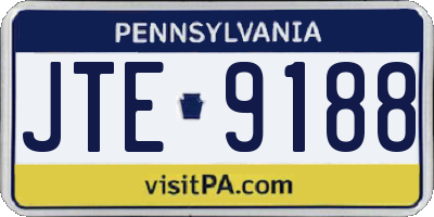 PA license plate JTE9188
