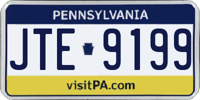 PA license plate JTE9199