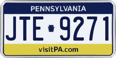 PA license plate JTE9271