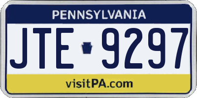 PA license plate JTE9297