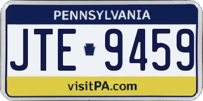 PA license plate JTE9459