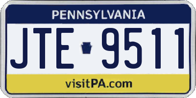 PA license plate JTE9511