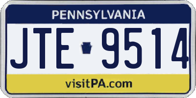 PA license plate JTE9514