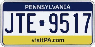 PA license plate JTE9517